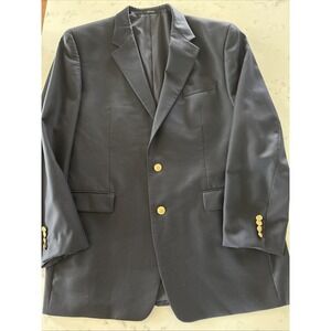 Lauren Ralph Lauren Men's Blazer 46L 100% Wool Navy‎ 2 Button Jacket Sport Coat